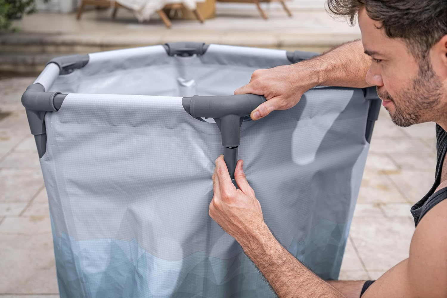 Bestway Saluspa Glacial Dip Cold Plunge Recovery Ice Bath Pod 1-Person (35.5" X 31.5") | round Cold Plunge Tub image number 1