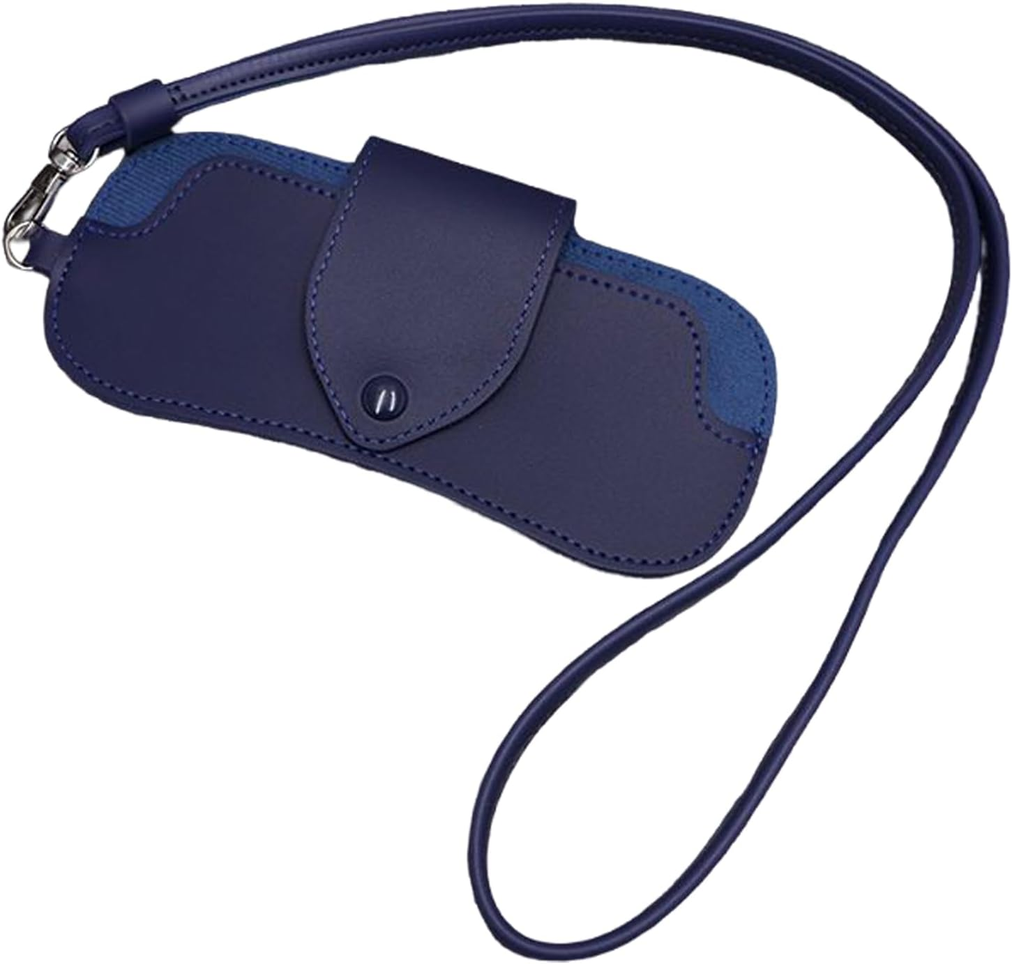 IOIUSKKU Universal Fit Leather Glasses Case Handmade Sunglass Bag with Strap Soft Leather Sunglasses Bag with Strap PU, D image number 2