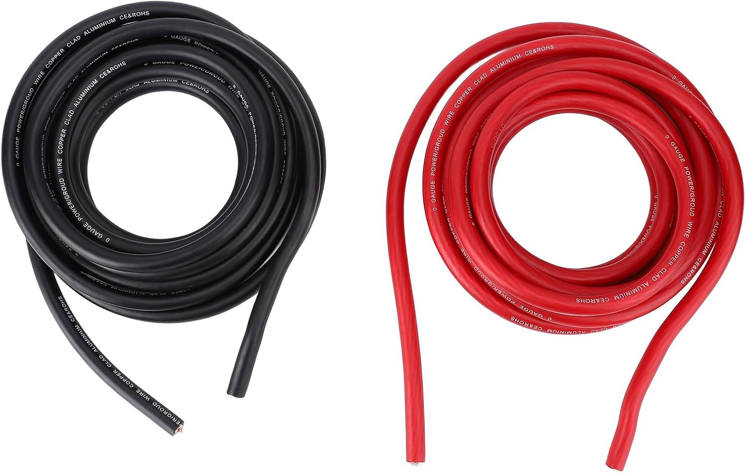 1/0 Gauge 20Ft Red Black Automotive Wire, Power Ground Cable Copper Flexible Wire with Heat Shrink Tube for Car RV Trailer Amp Inverter Solar DC Wiring image number 5