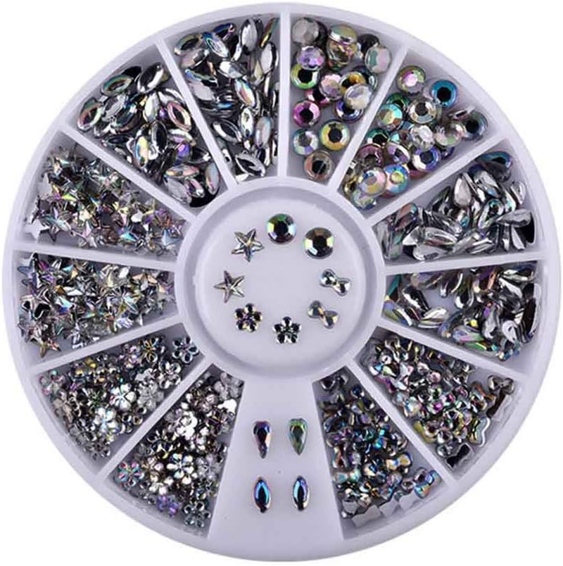 Nail Crystal Nail Crystals Clear Rhinestones Nail Art Rhinestone round Flatback Glass Charms Gems Stones image number 3