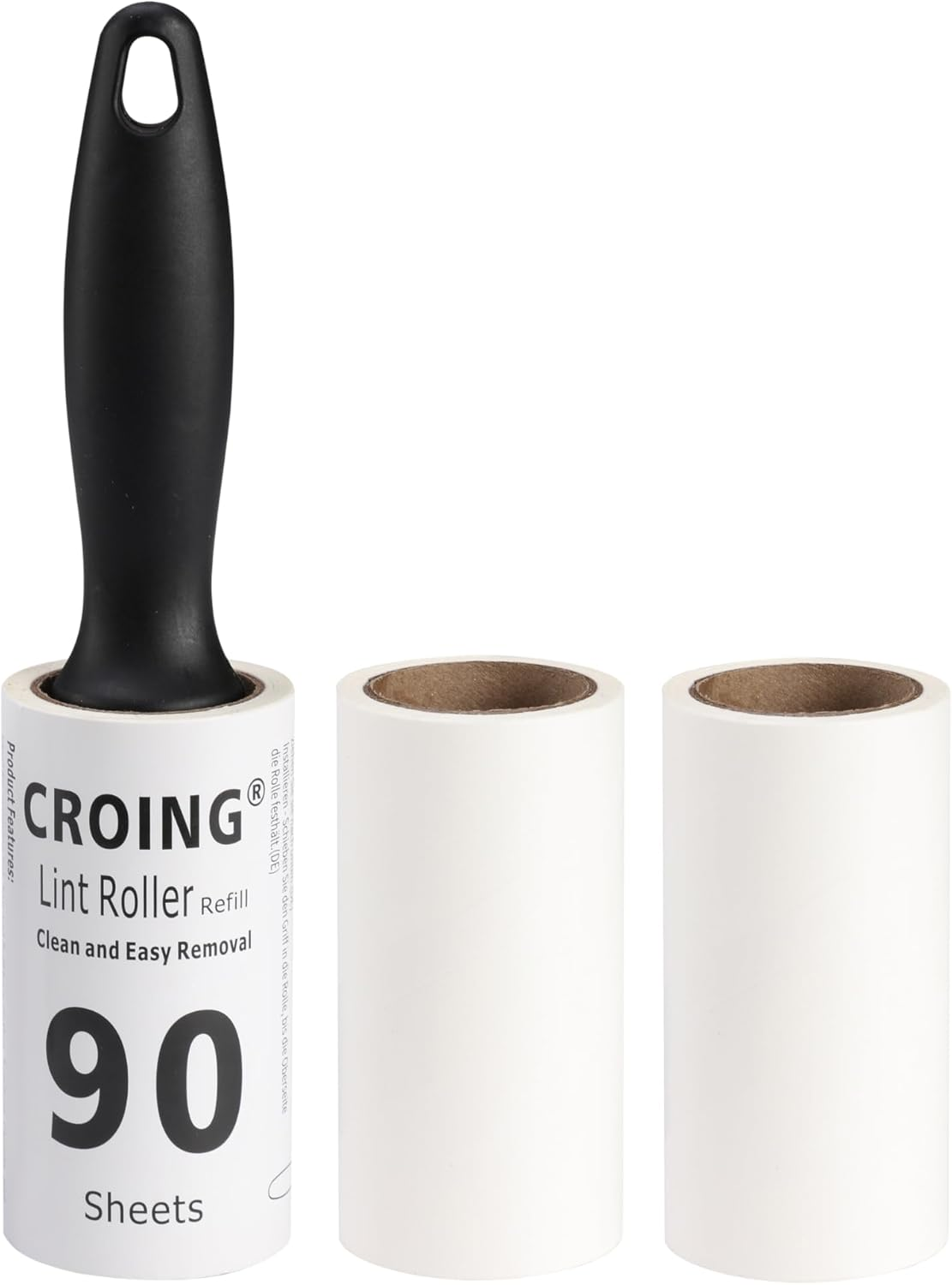 CROING - 810 Sheets Extra Sticky Lint Roller Mega Value Set for Pet Hair Removal Dog and Cat Lint Remover image number 1