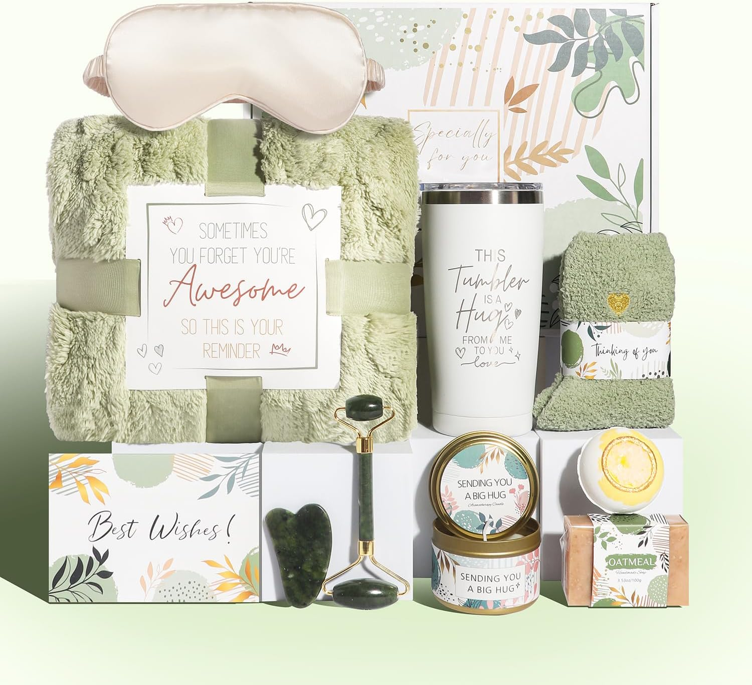 Birthday Gifts for Women, Gift Basket Set for Friends, Mom, Sister, Coworker, Wife, Girlfriend, Gift Ideas for Mothers Day, Valentines Day, 20 Oz Stainless Steel Tumbler image number 1