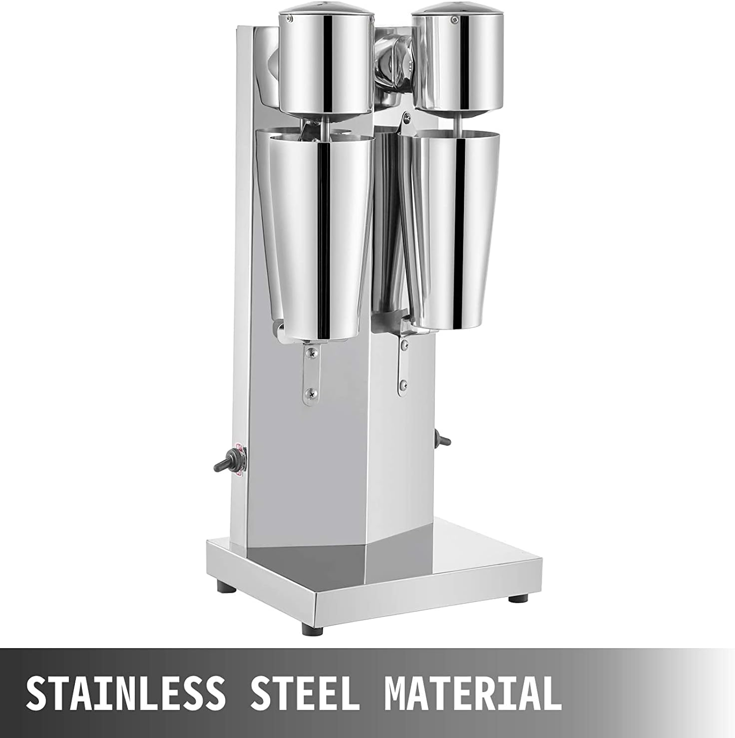 VEVOR Stainless Steel Electric Milkshake Maker 180W Double Head with 800Ml Cup, 2 Speed Adjustable Classic Machine, Silver image number 2