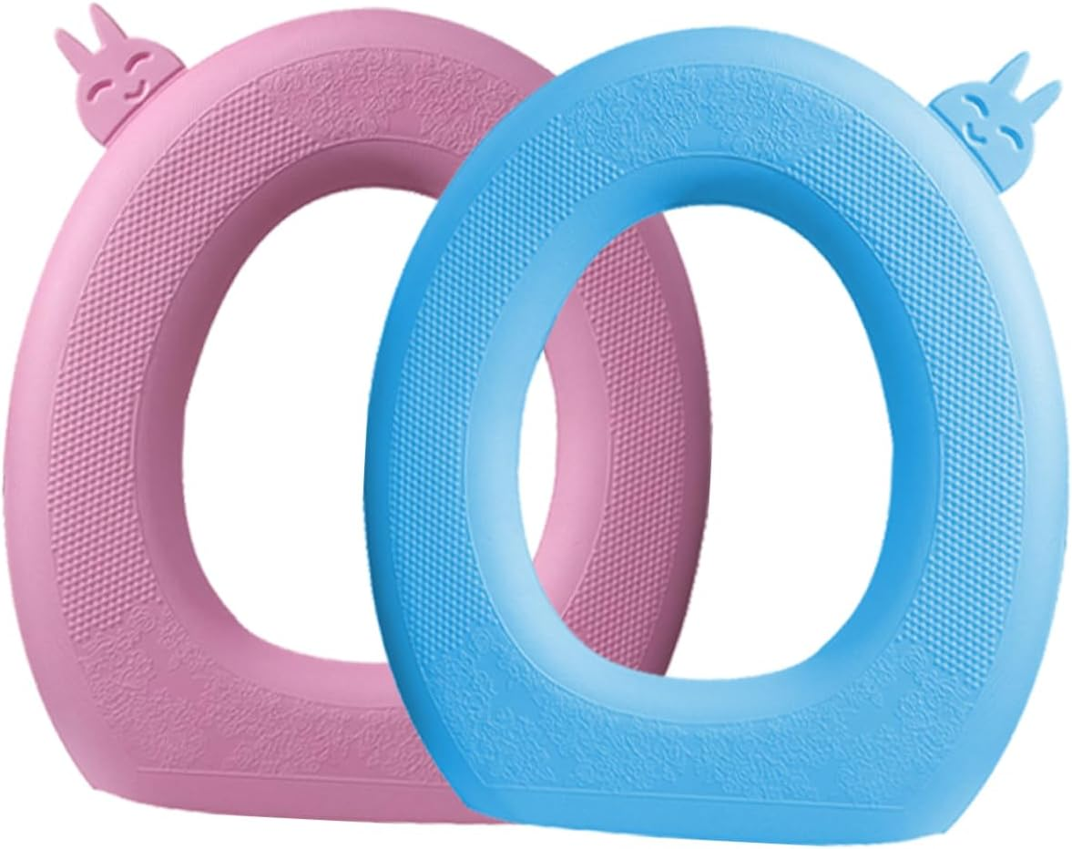 BUGUUYO 2PCS Waterproof Toilet Mat Toilet Pads Handle U Shape Toilet Seats Covers Toilet Seat Cover Pad Portable Commode Bathroom Pad Toilet Cushion Pad Eva Travel Thick Toilet Seat Ring image number 3