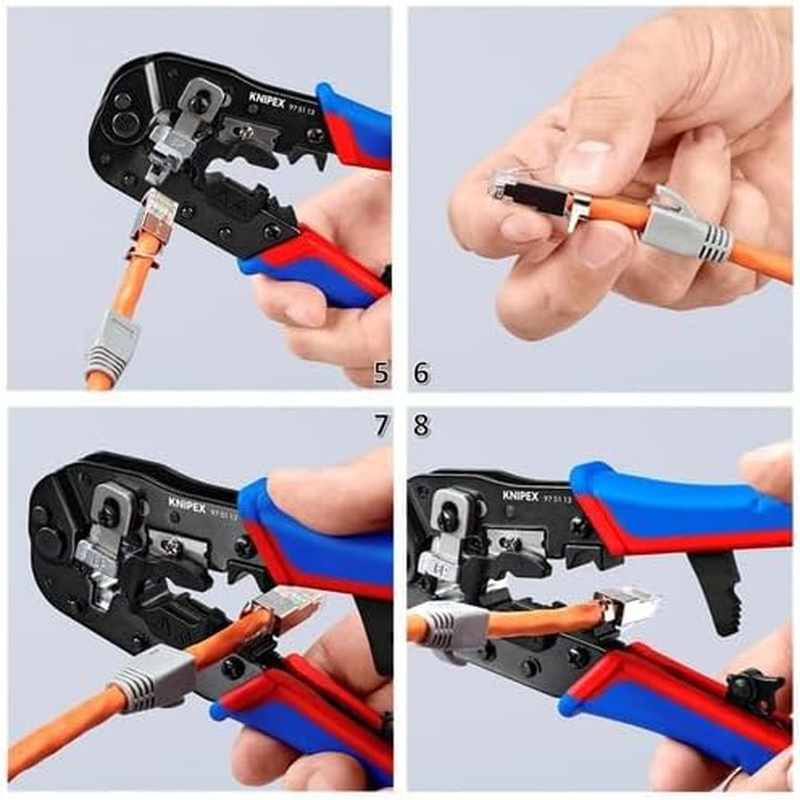 Knipex 97 51 13 Crimping Plier for RJ45 Western Plugs, 190 Mm Size image number 3