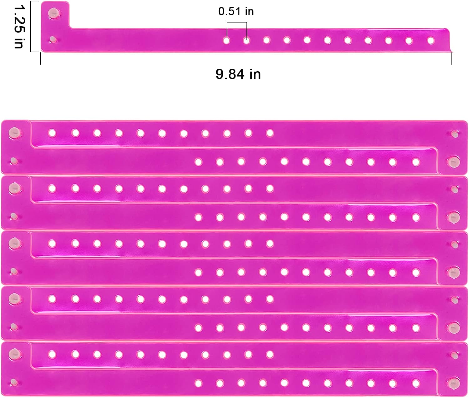 Wristall Plastic Party Wristbands-100 Pack&hellip; - Green image number 7