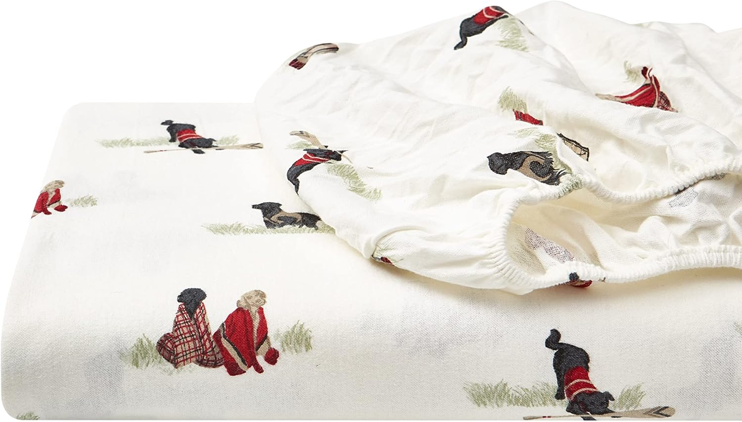Eddie Bauer - Full Sheets, Cotton Flannel Bedding Set, Brushed for Extra Softness, Cozy Home Decor (Retriever Friends, Full) image number 5