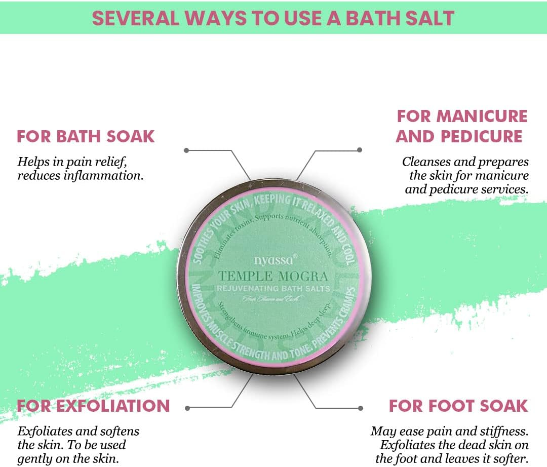 Nyassa Temple Mogra Bath Salt 220Gm image number 4