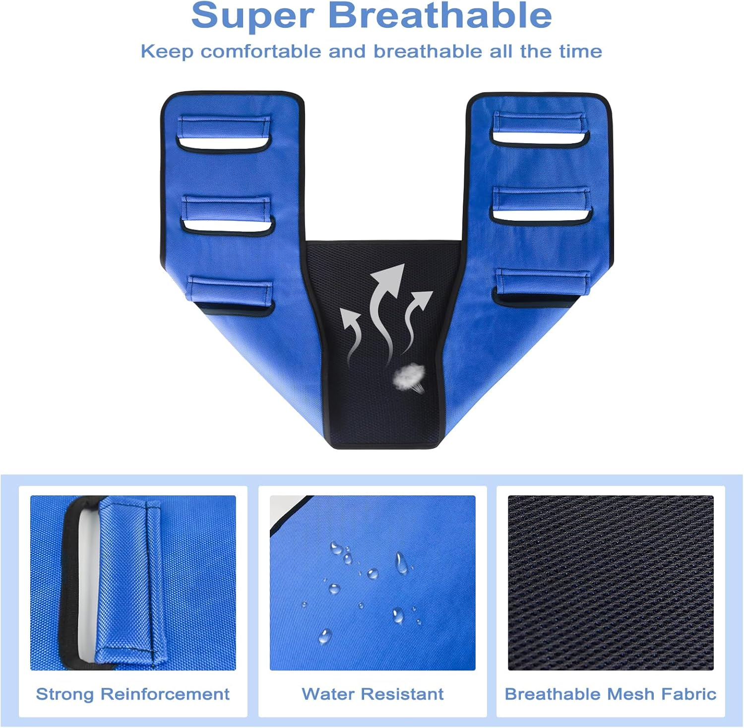 Leetyemei 50.4 Inch Transfer Belt for Seniors,Widened Back Curve Design Patient Lift Sling for Movement,Patient Lift Assist for 400Lb Weight,Quicker Easier Safer Transfers & Toileting image number 2