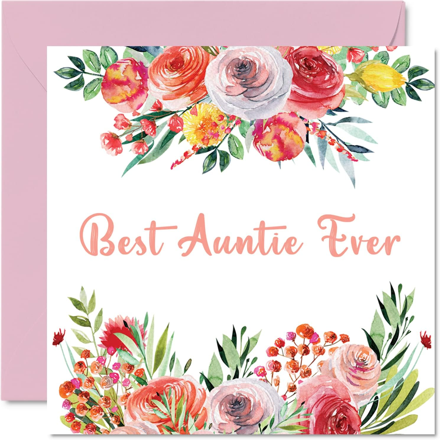 Birthday Cards for Nanny - Best Nanny Ever - Beautful Happy Birthday Card for Nanny from Granddaughter Grandson, Nanny Birthday Gifts, 145Mm X 145Mm Mother'S Day Greeting Cards for Nana Nan Nannie