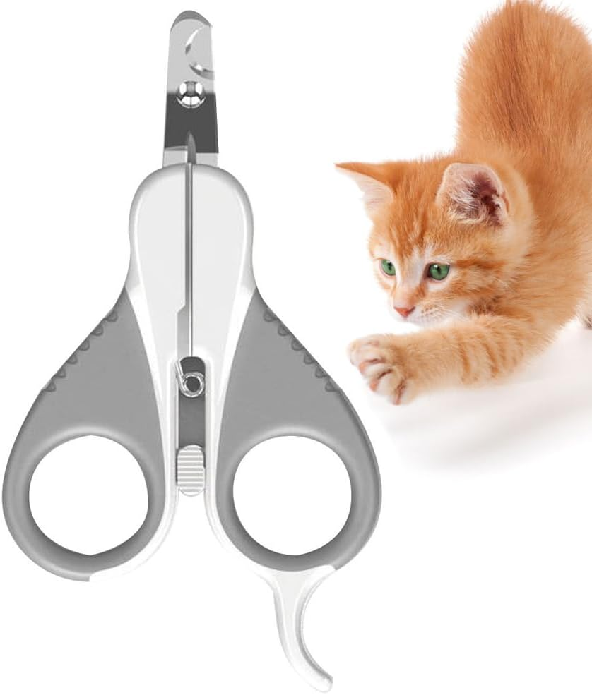 BPS Pet Cat Scissors Stainless Steel Plastic Professional Product for Pets (Grey) BPS-5587GR image number 1