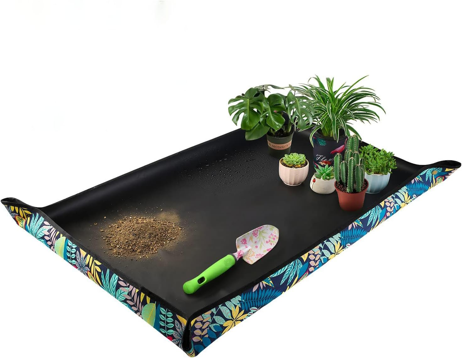 Large Repotting Mat for Indoor Plant Transplanting and Mess Control 100Cm X 75Cm Thick Waterproof Potting Mat Succulent Gardening Portable Foldable Potting Tray Unique Gifts (100Cm X 75Cm)