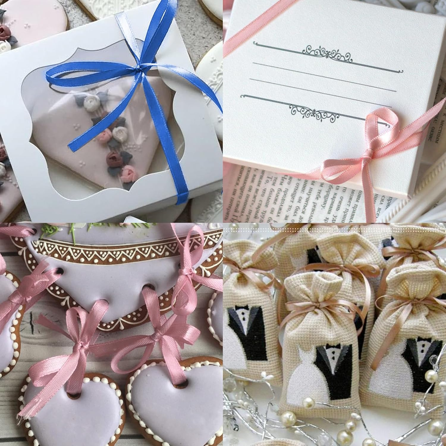 Yamkim 1/8 Inch 100 Yards Black Satin Ribbon Double Faced Polyester Satin Ribbons Ideal for Gift Wrapping DIY Crafts Invitations Wedding Flower Bouquet Sewing image number 1