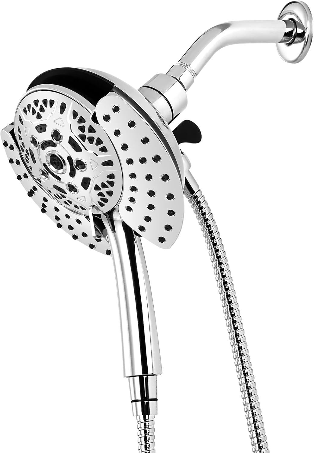 Liwcho Shower Head with Handheld Spray Combo, 2 in 1 Rainfall Shower Head with Handheld Combo High Pressure Shower Head, 9 Spray Modes/Settings Detachable Shower Head with 50 Inch Hose image number 5