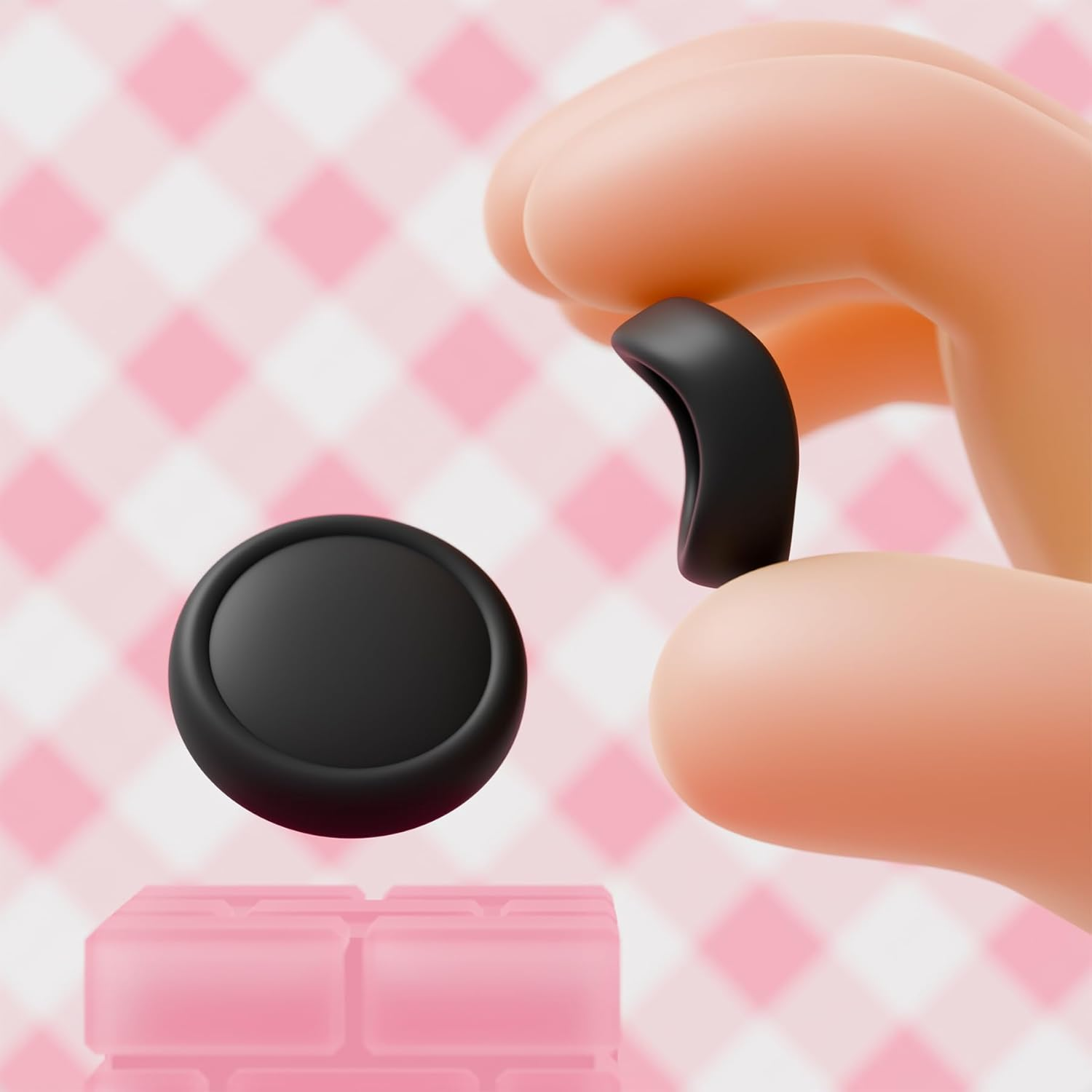 Playvital Silicone Button Covers and Thumb Grip Set for Nintendo Switch 2, 4 Pcs Colorful ABXY Directional Button Caps & 2 Joystick Caps for Joycon 2 - Black image number 6