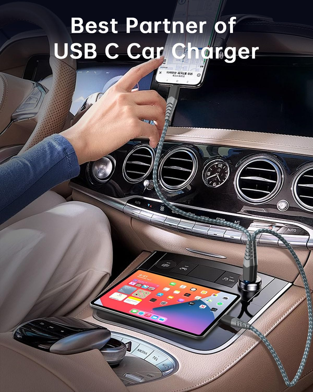 240W Short USB C to USB C Cable (0.5M, 2 Pack), Fast Charging USB C Cable Compatible for Iphone 17/17Plus/17Pro/Max, Macbook Pro/Air, Ipad Pro/Air/Mini Galaxy S25/S24/S23 Pixel Laptop Switch image number 1