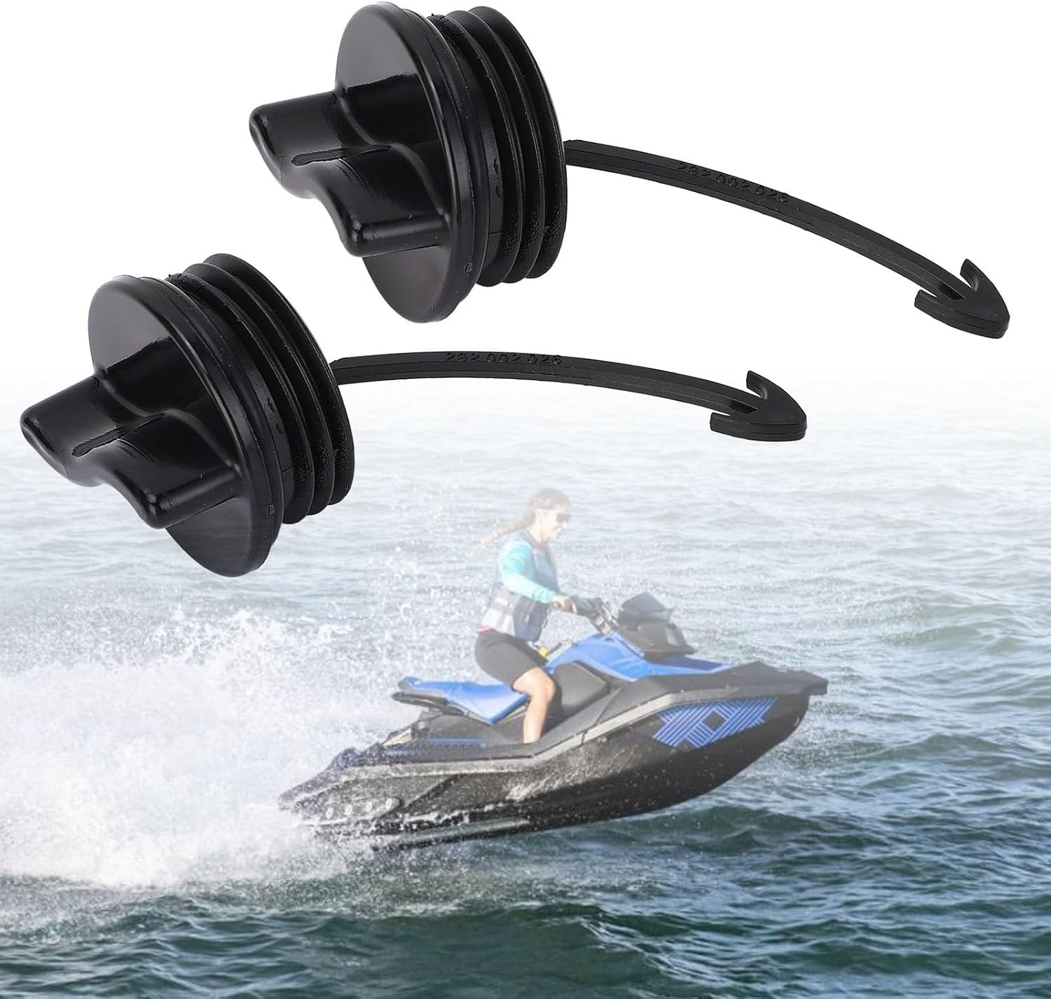 2Pcs Drain Plug Plastic Drain Plug Replacement for Sea‑Doo GTR GTS GTX LTD RXT Spark 900 Wake 155, 292002024, 292001320, 292001352 image number 5