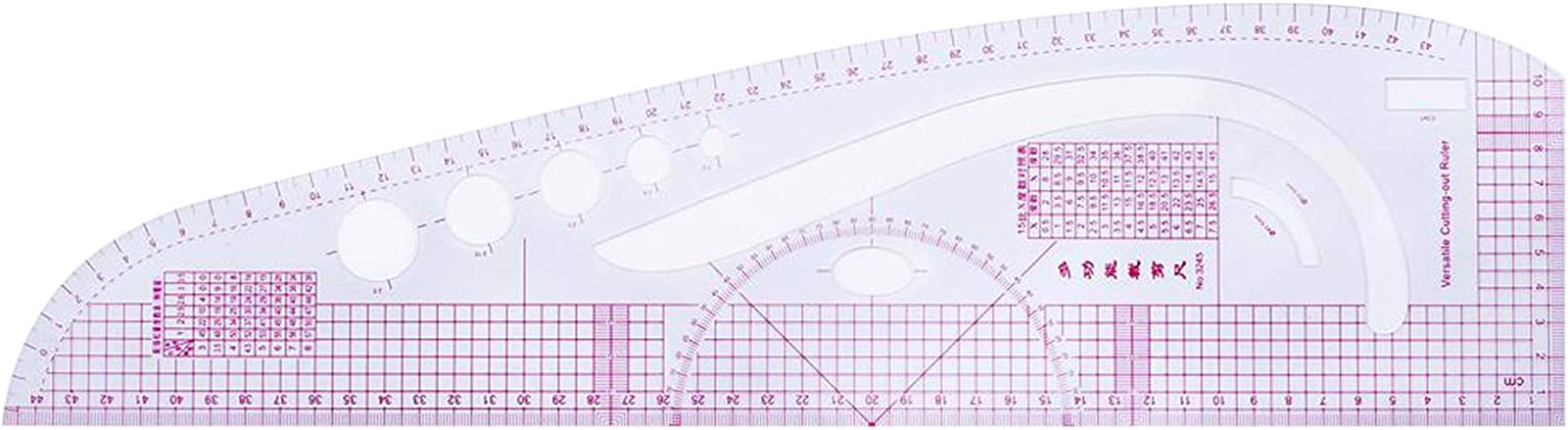 6PCS French Metric Ruler Clothing Fashion Ruler Curve Shaped Grading Rulers Sewing Tools for Sewing Dressmaking Pattern Design DIY Clothing Bendable Drawing Template image number 2