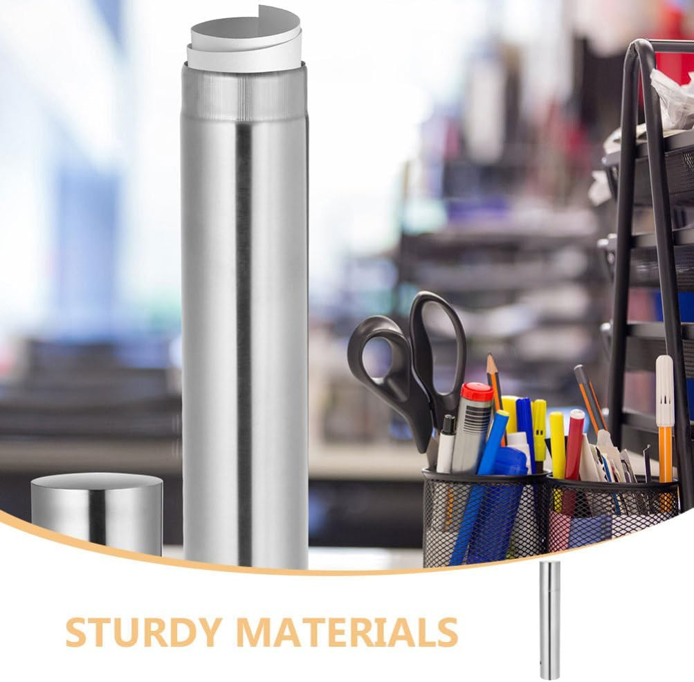 Veemoon Stainless Steel Certificate Tube, Birth Certificate Holder Tube Document Holder File Storage Ornaginzer Metal Storage Container Diploma Keepsakes Case for Diploma Poster Protector