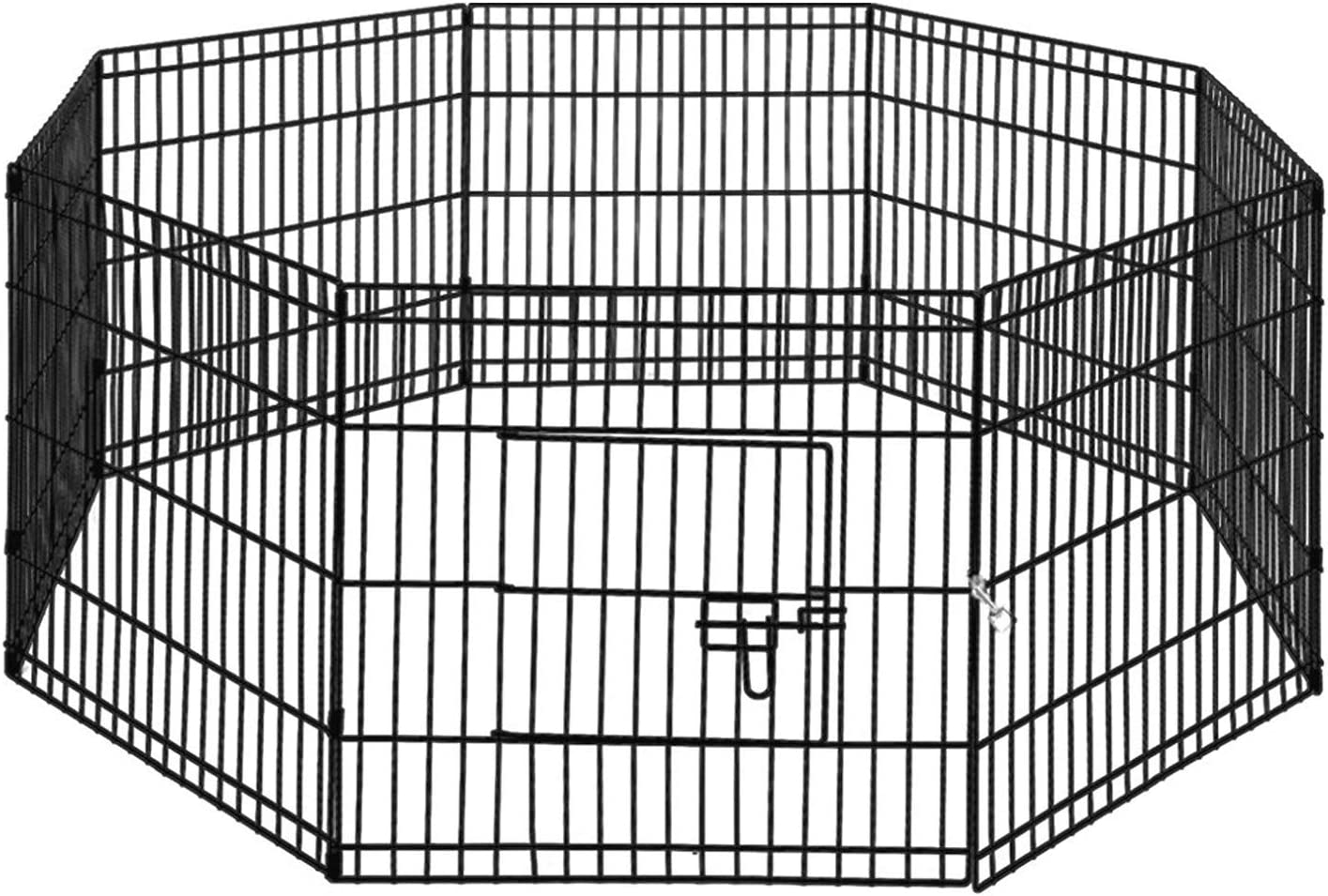 I.Pet 24" Large 8 Panel Pet Dog Playpen Rabbit Play Pen Playpens Fence Cage Cages Puppy Exercise Enclosure Crate Pets Barrier Portable Outdoor Indoor Run Gate Guinea Pig Heavy Panels Kennel