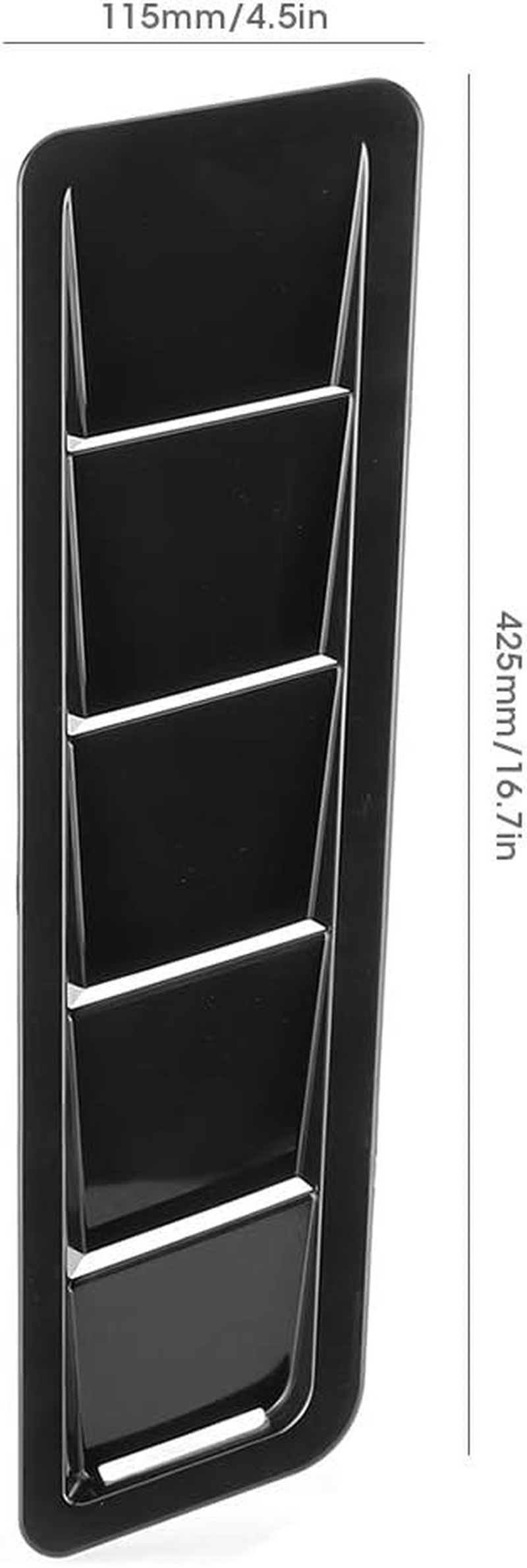 2Pc Hood Vent Air Flow Intake Side Scoop Hood Cover Car Decorative ABS Universial on Car SUV Truck Black image number 3