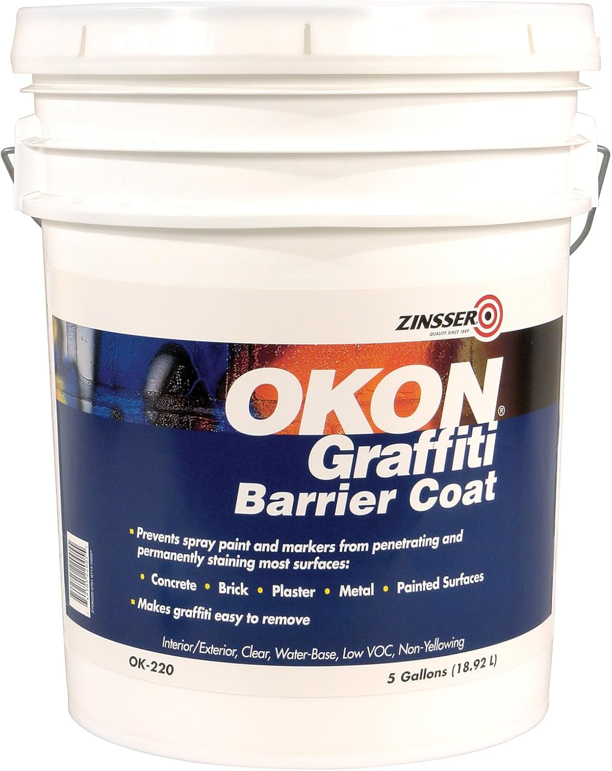 Zinsser Okon Graffiti Barrier Coat, 18.92 Litre