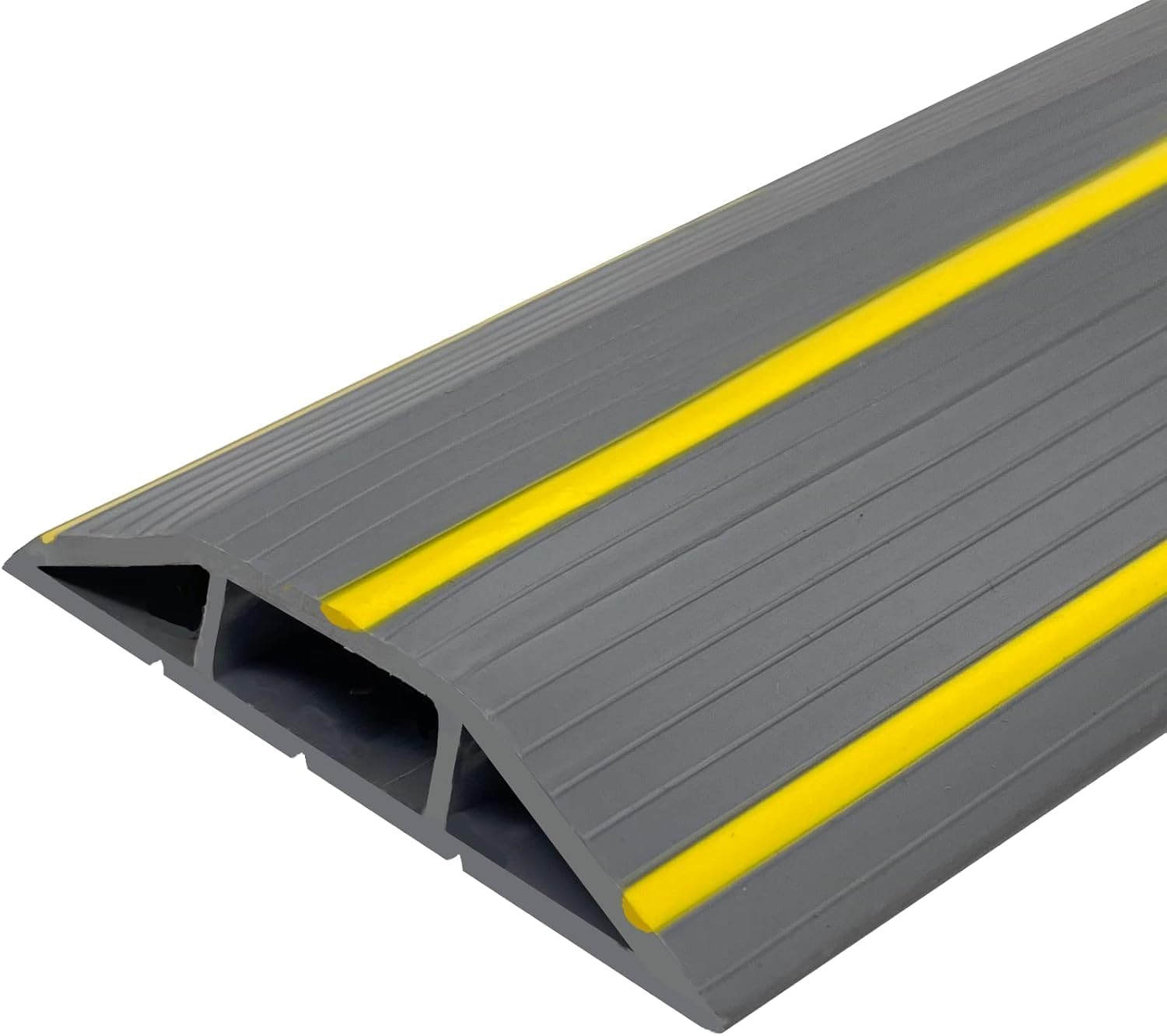 Adyawen 6.5FT Cable Protector Cord Cover for Floor, Heavy Duty PVC Duct Easy to Unroll, Prevent Trip Hazard for Home Office or Outdoor Settings, Black