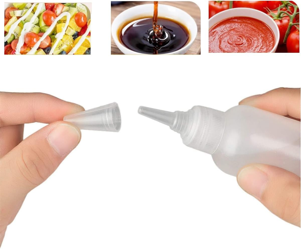 5 Pcs Plastic Squeez Liquid Dropper Fill Bottle,Needle Applicator Tip Bottles,Needle Glue Bottle,Plastic Bottles,Small Empty Squeeze Bottles
