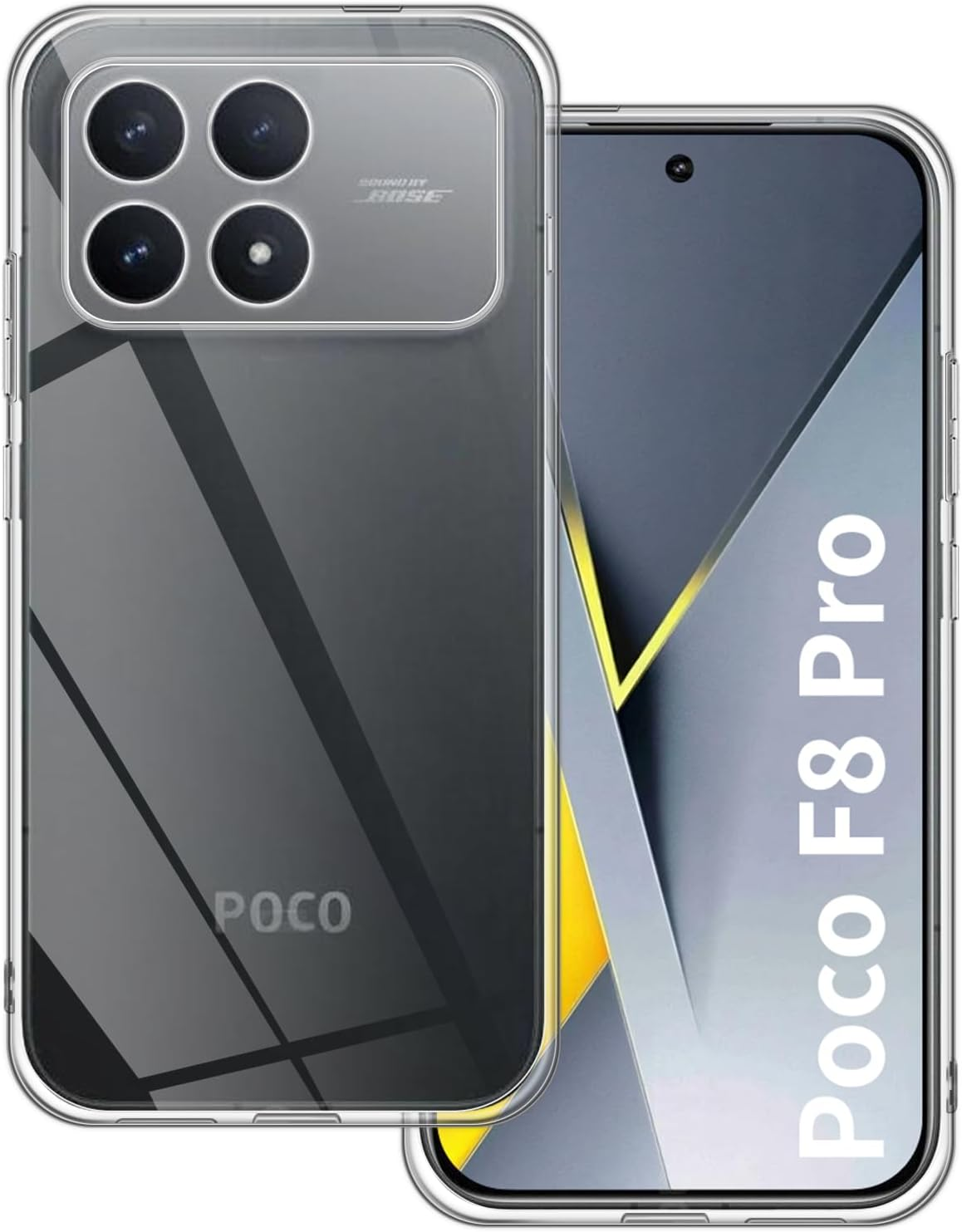 GEEMEE Mobile Phone Case for Xiaomi Poco F8 Pro, Soft TPU Bumper Protective Case, Transparent, Scratch-Resistant Cover, Anti-Yellow, Shockproof, Crystal Clear Case image number 6