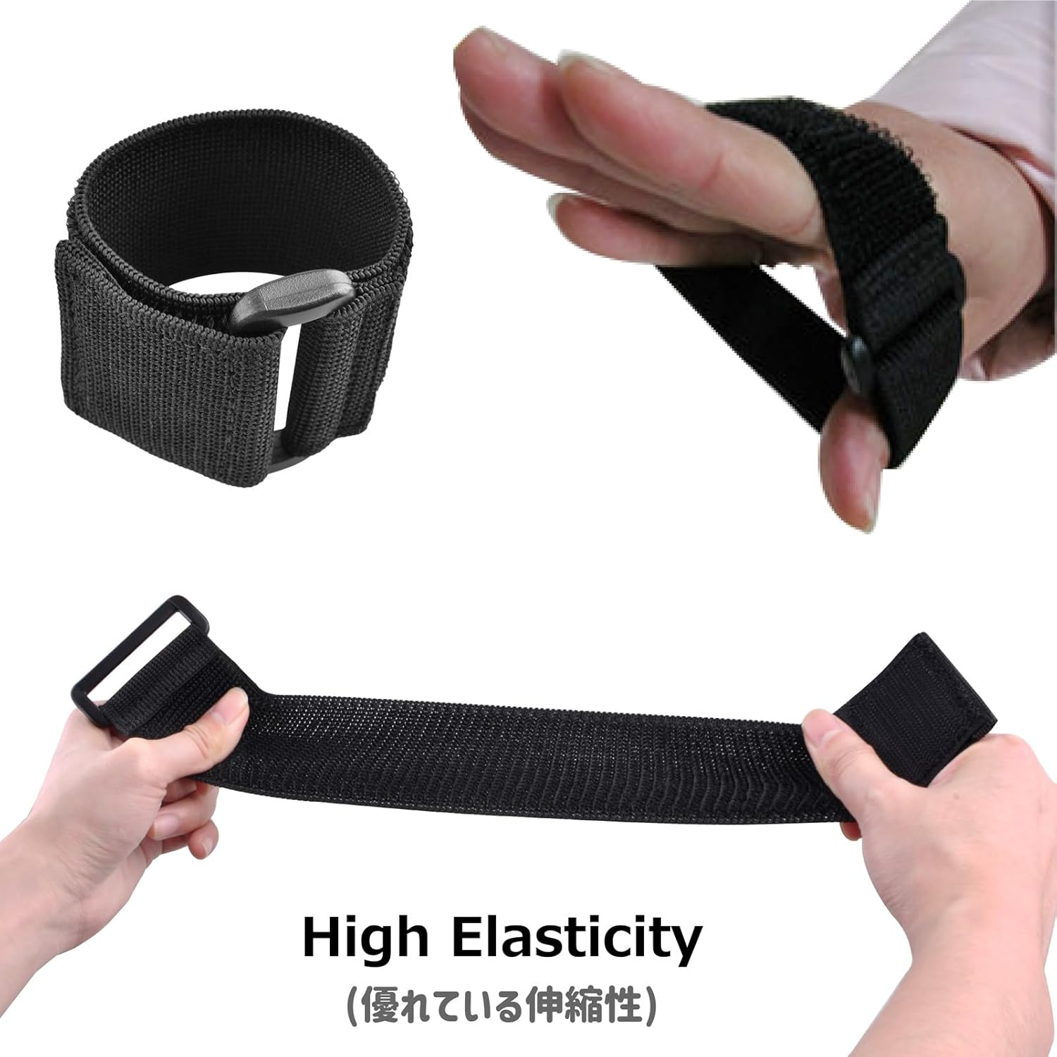 Azarxis Reusable Cable Straps, 6 Packs Fastening Cinch Strap, Hook and Loop Elastic Nylon Webbing for Organized Extension Cords Ropes Hoses Cables Wires (80Cm) image number 4