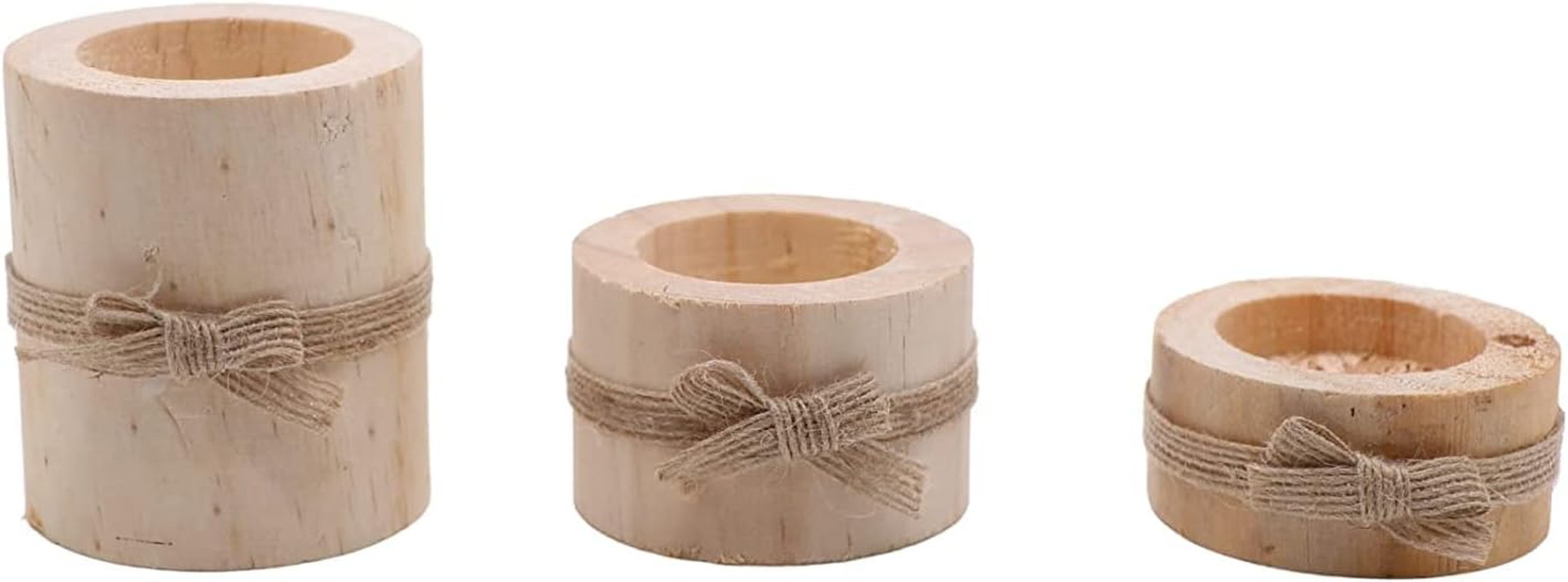 Nwsrayu Wooden Air Plant Holder Pack of 3 Wooden Air Plants Holders Air Plants Terrarium Tillandsia Streptophylla Xerographica Holders Succulent Pot Tea Light Holder image number 3