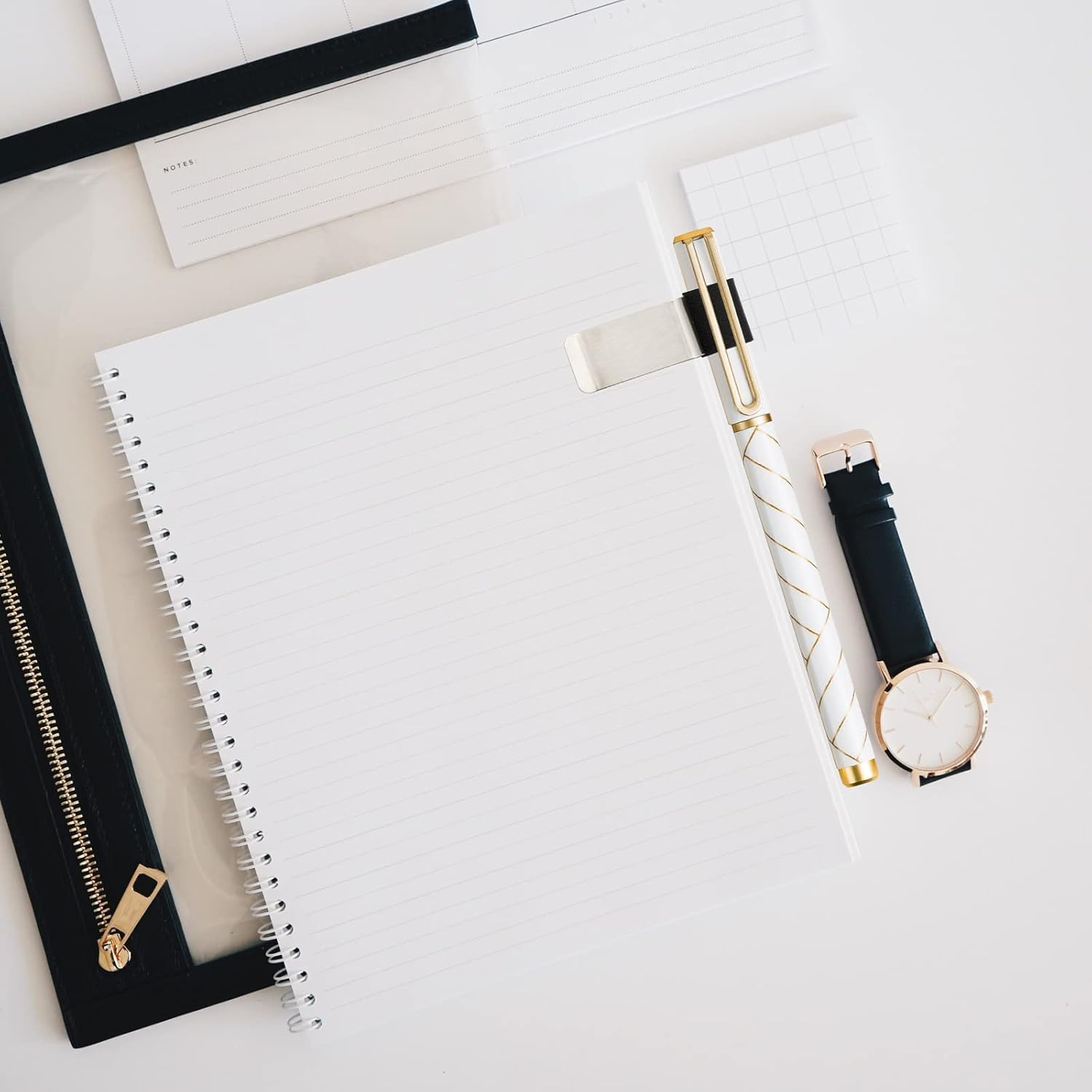 Audoloku 4Pcs PU Leather Pen Clip Holder for Notebooks, Journal, Planner image number 4