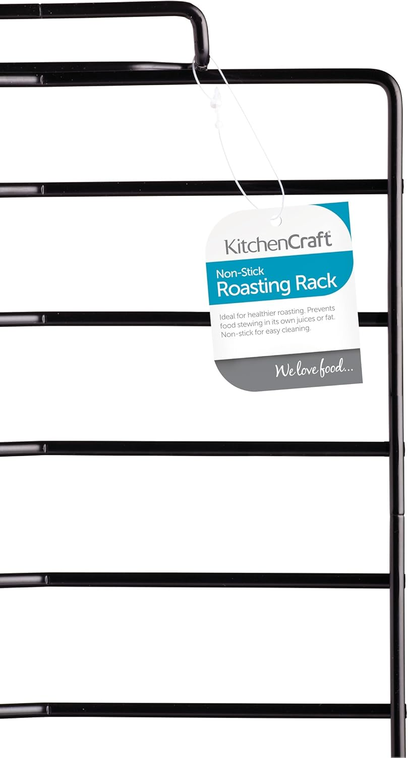 Kitchencraft KCRACKNS Non Stick Roasting Rack, V Shaped, 30 X 21 Cm, Black image number 5
