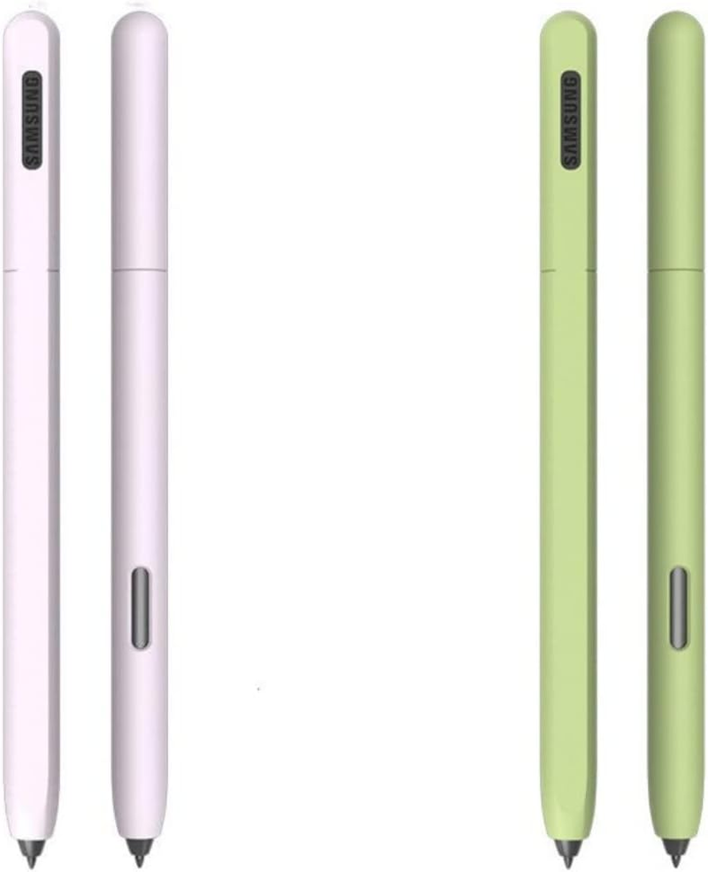 DAYJOY 2 Pack Silicone Sleeve Case Compatible with Samsung Galaxy Tab S7/S7+/S7 FE/S8/S8+/S8 Ultra/S9/S9+/S9 Ultra/S10/S10+/S10 Ultra S Pen, Protective Skin Non-Slip Smooth Grip Holder(Purple+Green) image number 1