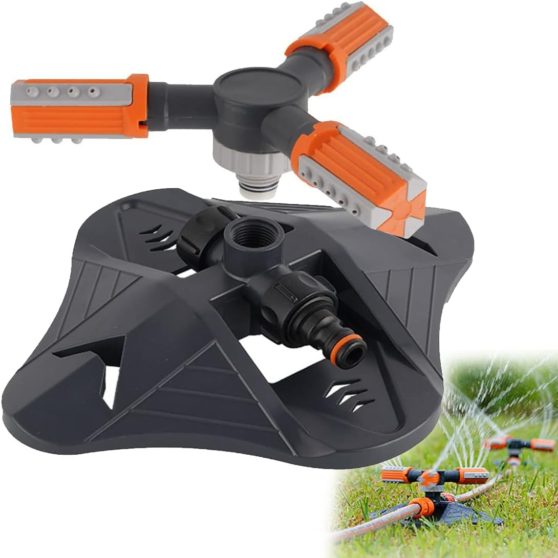 Ling-Luo Garden Sprinkler, Automatic 360 Degree Adjustable Rotating Irrigation Sprinkler System, Weighted Gardening Watering System,Best Assistant for Vegetable Field or Summer Outdoor Game. image number 2