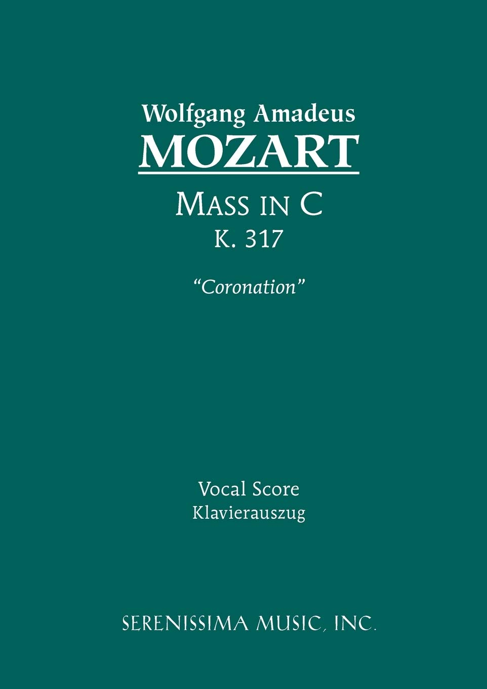 Mass in C Major 'Coronation', K.317: Vocal Score image number 1