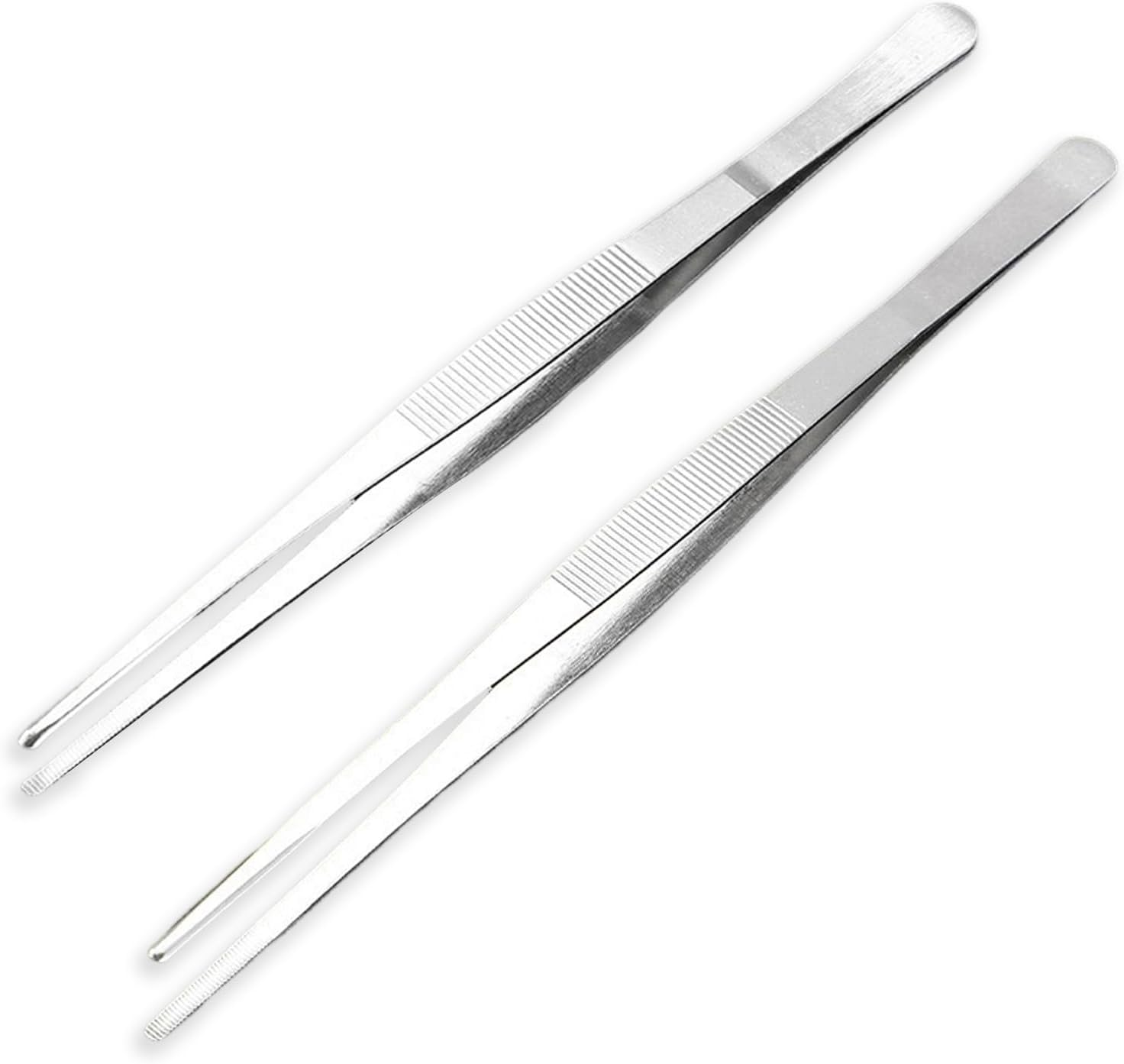 Kitchen Tweezers, 304 Stainless Steel Precision Cooking Tongs (25Cm/30Cm) - Serrated-Tip Tool for BBQ & Culinary Use image number 2