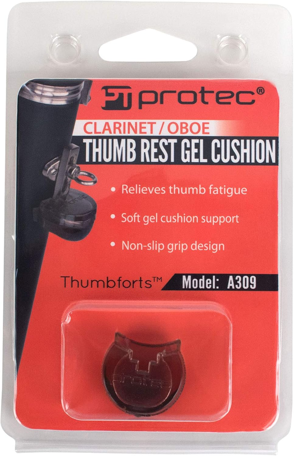 Protec Clarinet/Oboe Thumb Rest, Regular, Clear