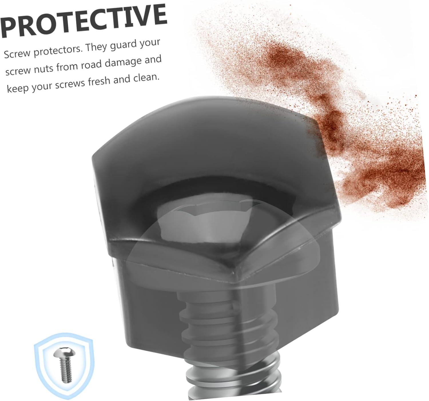 CTIRCHIU Car Lug Nut Covers 20Pcs Black Hex Wheel Hub Screw Caps with Removal Tool Dustproof for Automotive Tire Protection Accessories image number 2