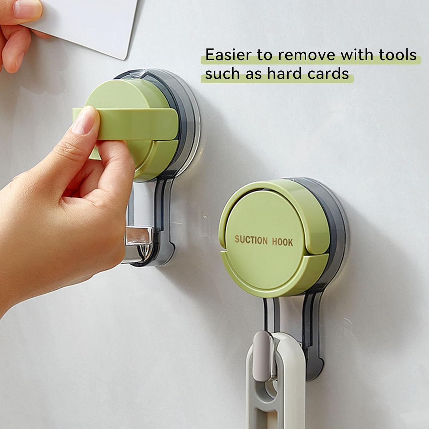 Suction Hooks No-Drill Bathroom Towel Hook for Towels, Robes, Coat, Hat, Kitchenware Waterproof Traceless Wall Hooks for Bathroom Kitchen Bedroom (3 Packs) image number 6