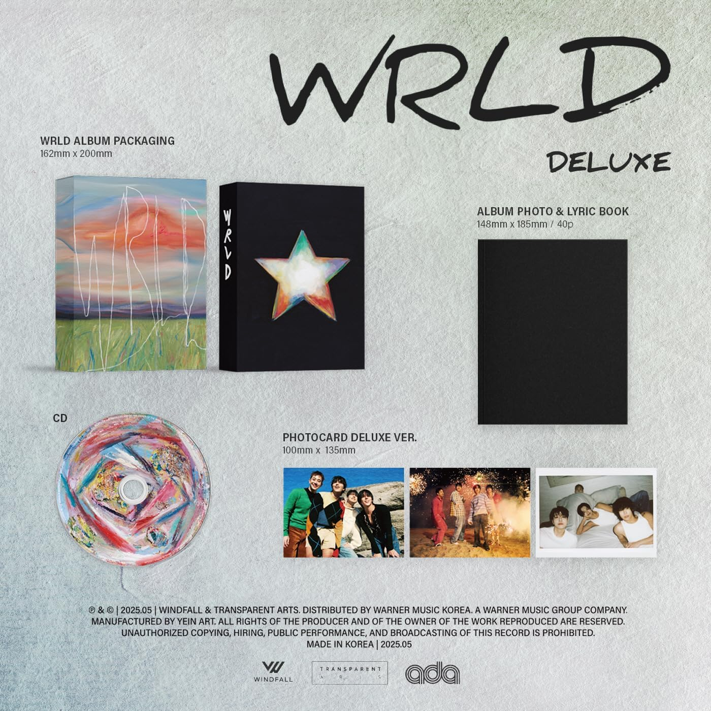 The Rose WRLD Album Deluxe Random Version Cd+Tracking Sealed WORLD