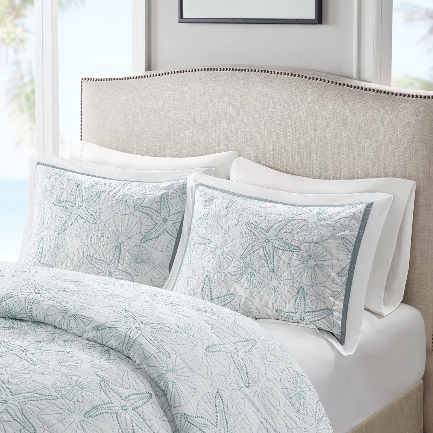 Harbor House Maya Bay Duvet Cover Mini Set, King, White image number 3