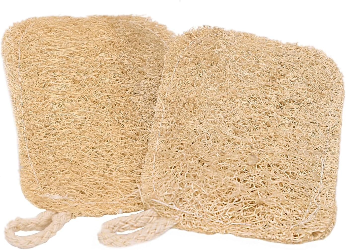 Shoyisenka 2 Pack Pure Natural Loofah Sponges - Eco-Friendly Exfoliating Body & Kitchen Scrub Sponge for Bath/Shower, Organic Multi-Purpose Skin Care Tool with Soft Touch for Adults image number 1