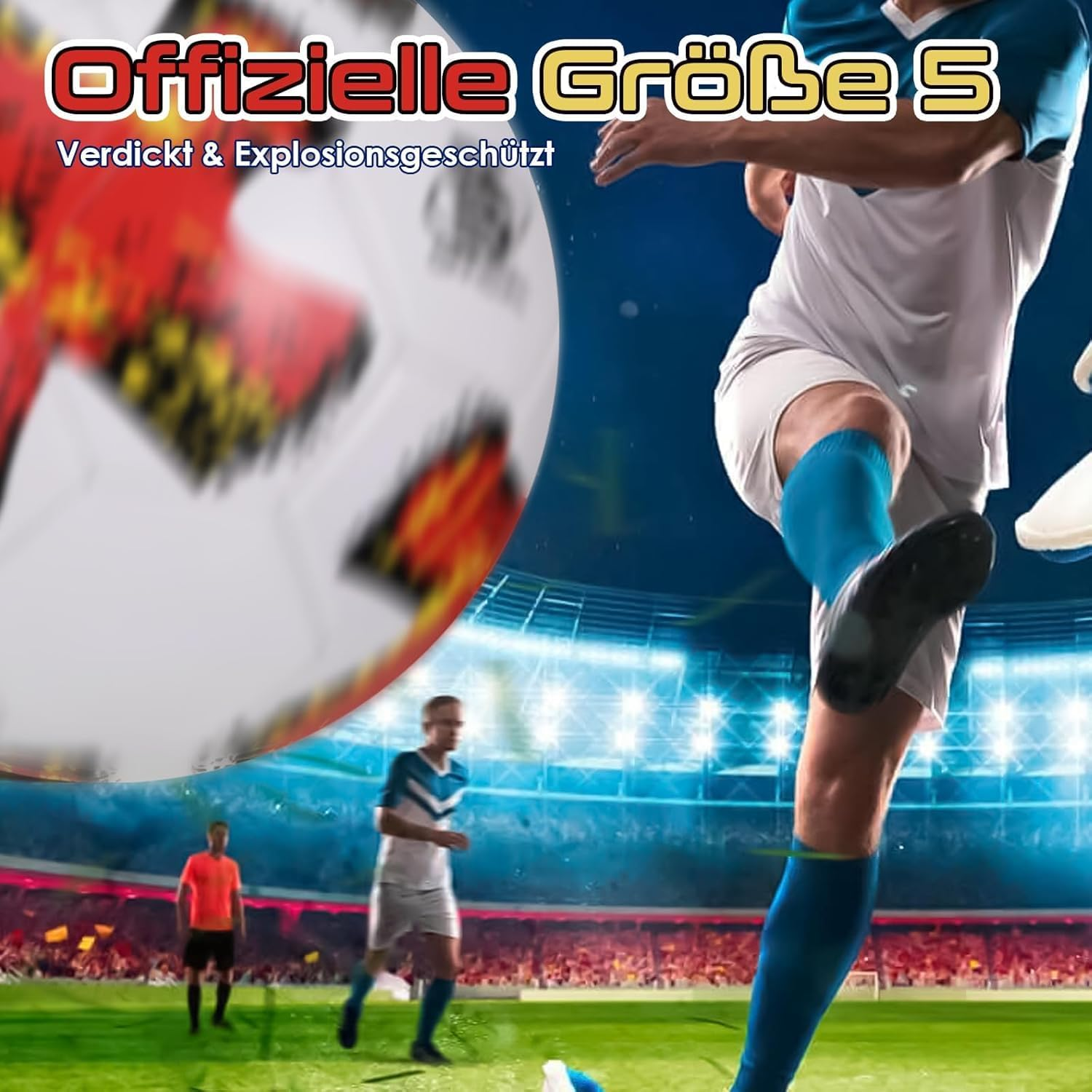 Soccer Ball Size 5, Soccer Ball Unisex, Adult Soccer Ball, Official Size 5 Soccer Ball, Soccer Ball Size 5 for Youth and Adult Games Training Ball, Players Game, Back to School Gift image number 5