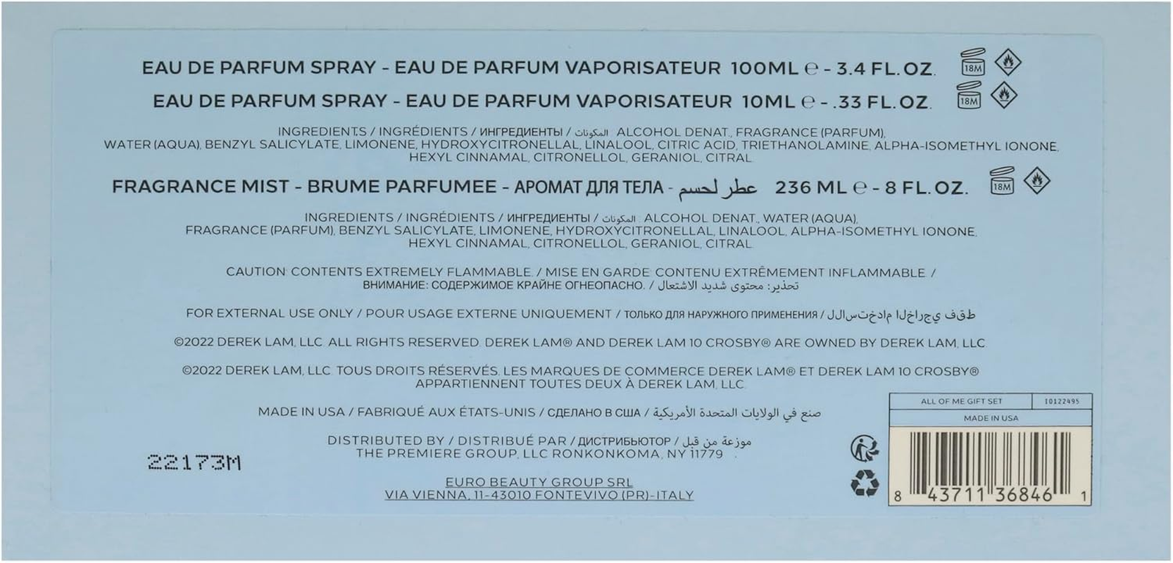 Derek Lam All of Me for Women 3 Pc Gift Set 3.4Oz EDP Spray, 10Ml EDP Spray, 8Oz Fragrance Mist image number 3