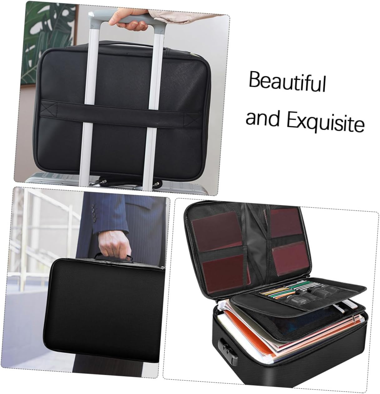 Holibanna Fireproof Document Bag File Storage Pouch Fireproof Safe Document Holder Large Capacity image number 6