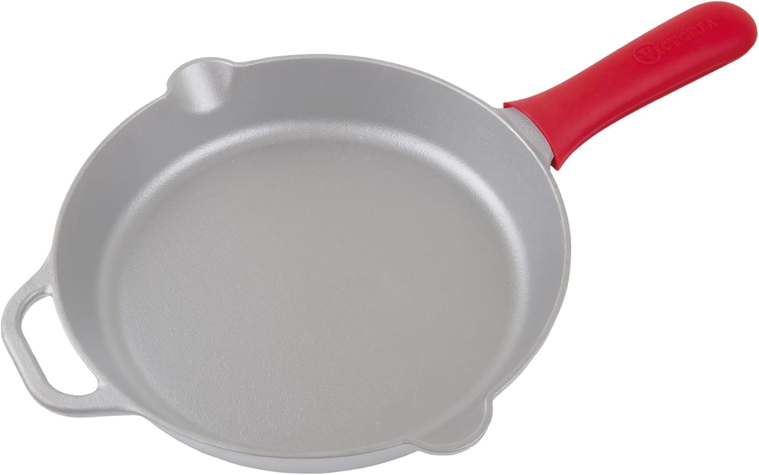 Victoria Silicone Cast Iron Handle Cover. for 10 to 12 Inch Skillets, Large, Red image number 2