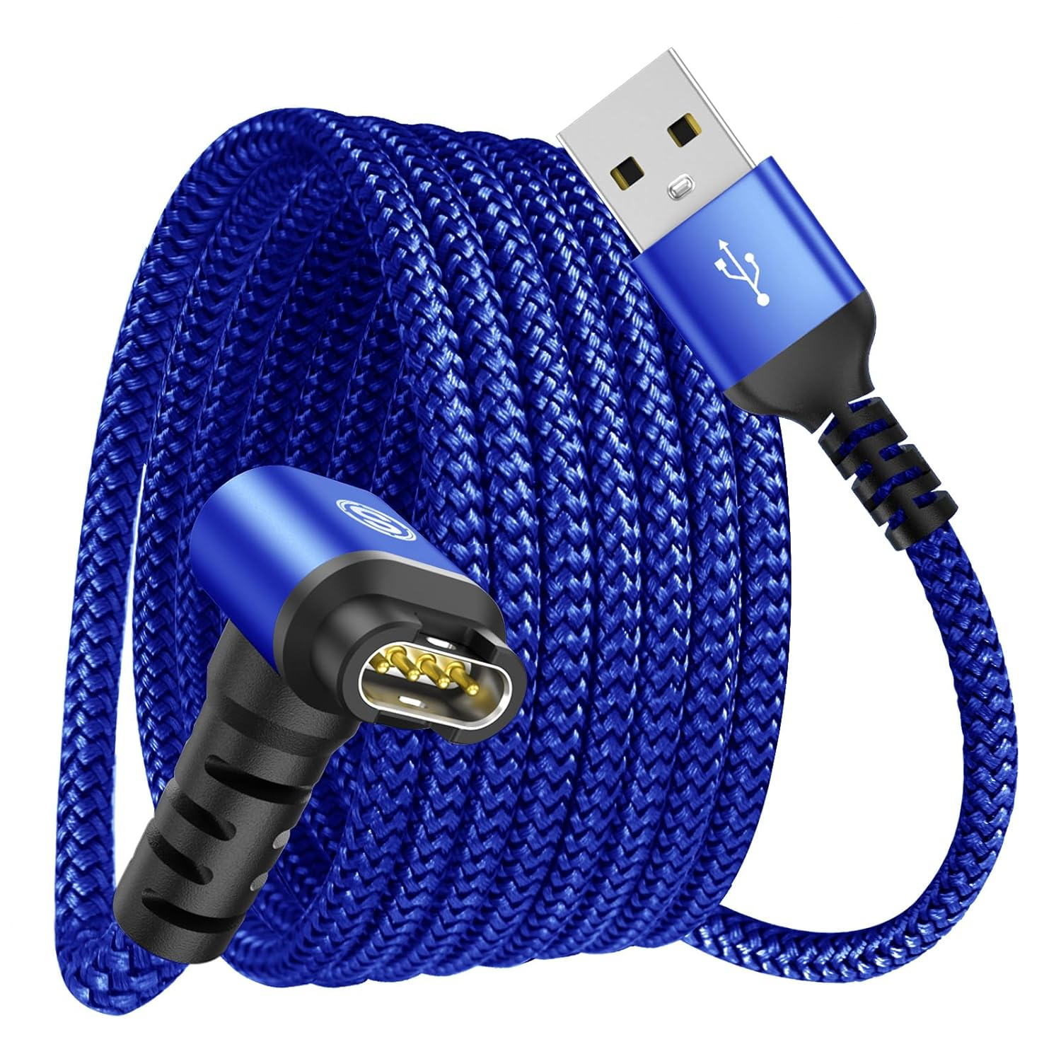 Garmin Watch Charger Cable Right Angle [2-Pack,1.2M] Compatible with Garmin Fenix 7 7S 7X 6 6S 6X 5 5S 5X plus Pro,Forerunner 955 965 45 45S 245,Instinct,Approach S62,Vivoactive 4 4S,Venu,Epix,Quatix