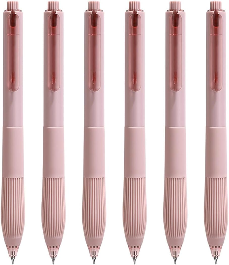 Craftsboys Gel Pens 0.5Mm, Black Ink, Quick Drying, 6 Count, Retractable Rollerball Pens (Blue)