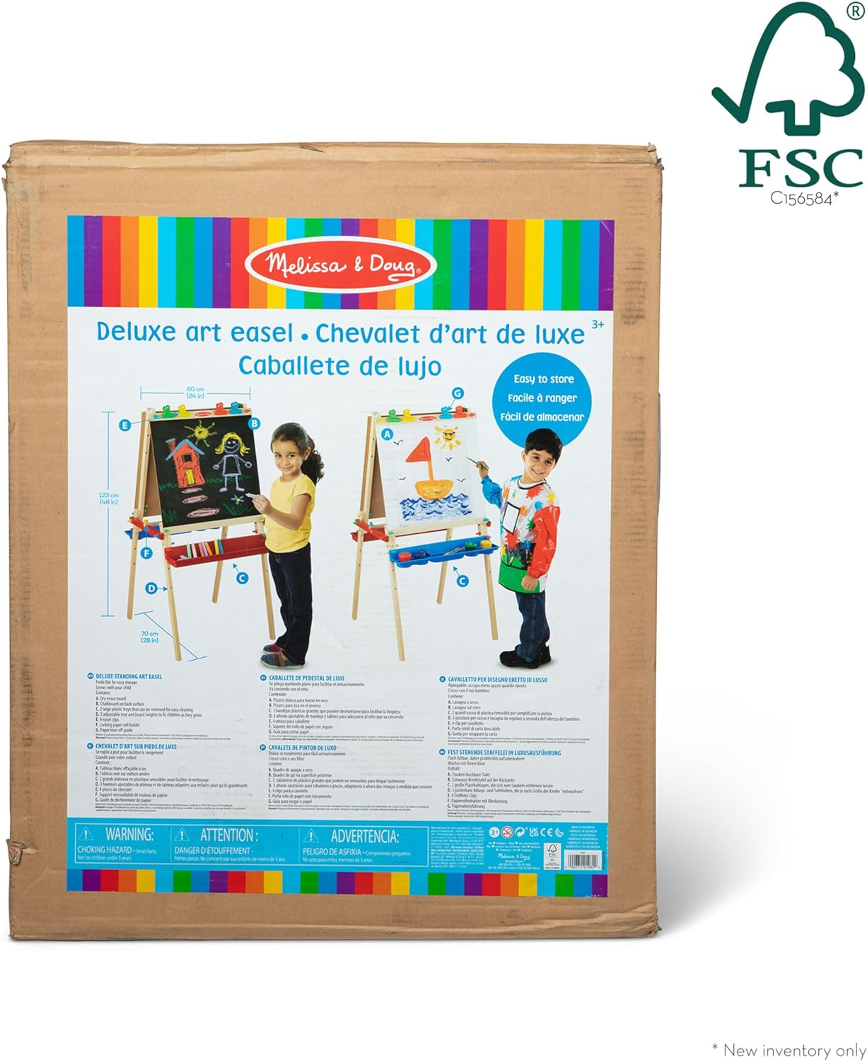 Melissa and Doug - Deluxe Wooden Standing Art Easel image number 3